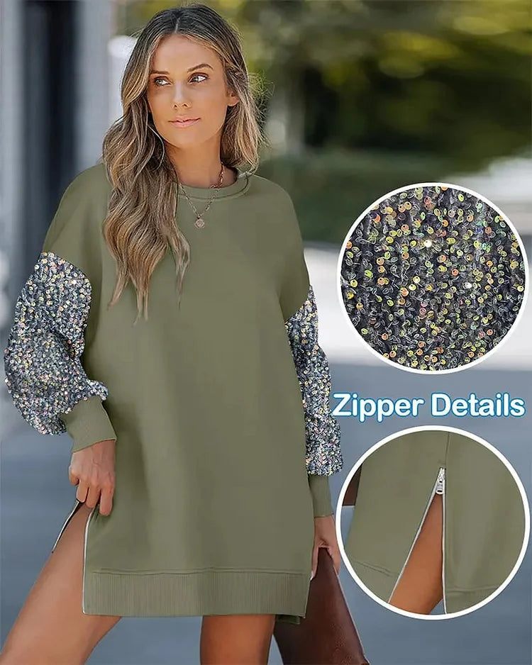 Egizia Carda™ Útulné mikinové šaty na zip