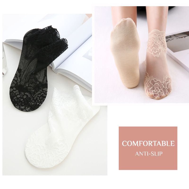 ElegantiStep™ Protiskluzové prodyšné krajkové ponožky