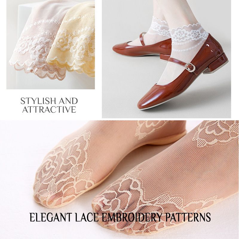ElegantiStep™ Protiskluzové prodyšné krajkové ponožky