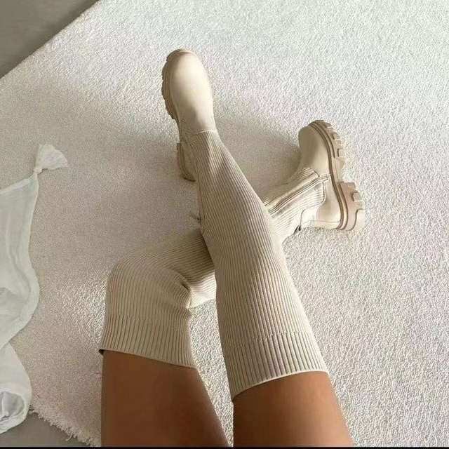 Elle Morin™️ Natahovací pohodlné vysoké ponožky