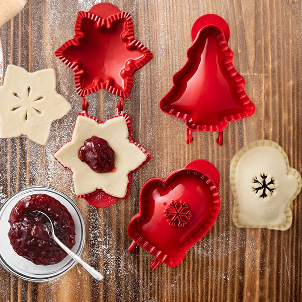 FestiveFill™ Vánoční forma na koláčky s lisem
