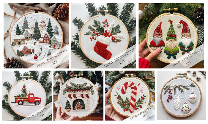 FestiveStitch™ Vánoční vyšívací sada