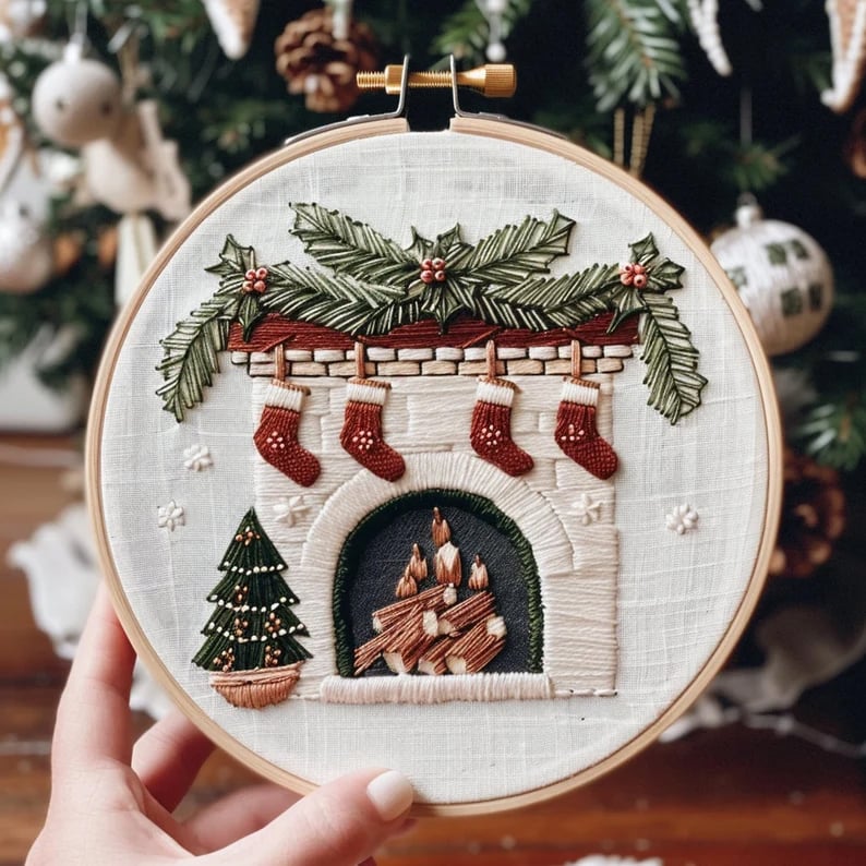 FestiveStitch™ Vánoční vyšívací sada