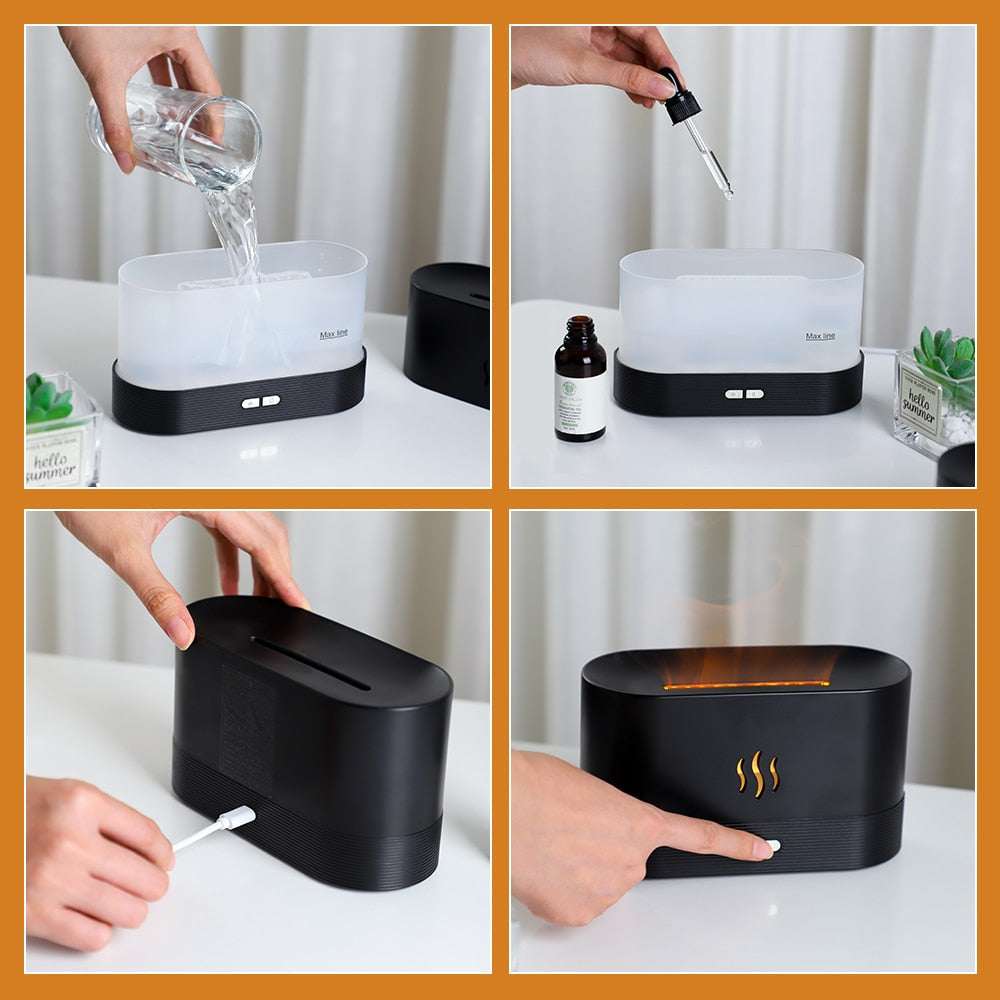 FlameFresh™ Zvlhčovač vzduchu | Zklidňuje, osvěžuje a zlepšuje spánek