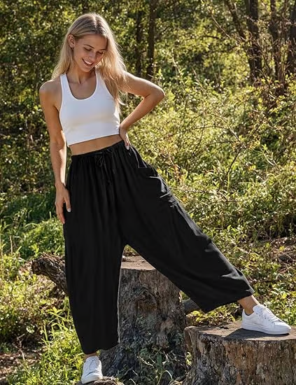 Flora Nunno™ Dámské ležérní kalhoty se širokými nohavicemi