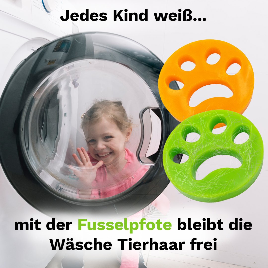Fusselpfote - Odstraňování zvířecích chlupů během mytí a sušení