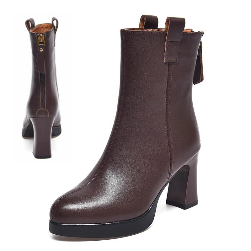 Gina™ Stylové pohodlí vysoké kotníkové boty na podpatku