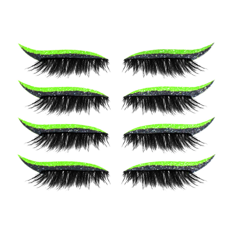 Glamz+™ Opakovaně použitelné řasy s očními linkami (4 páry) | Krásný vzhled během chvilky!