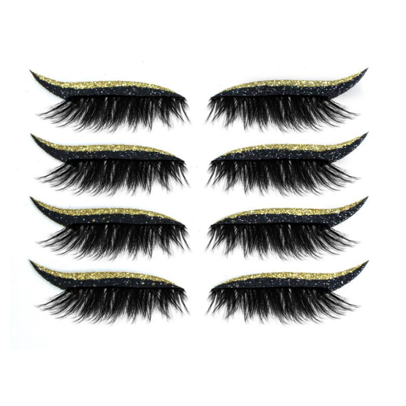 Glamz+™ Opakovaně použitelné řasy s očními linkami (4 páry) | Krásný vzhled během chvilky!