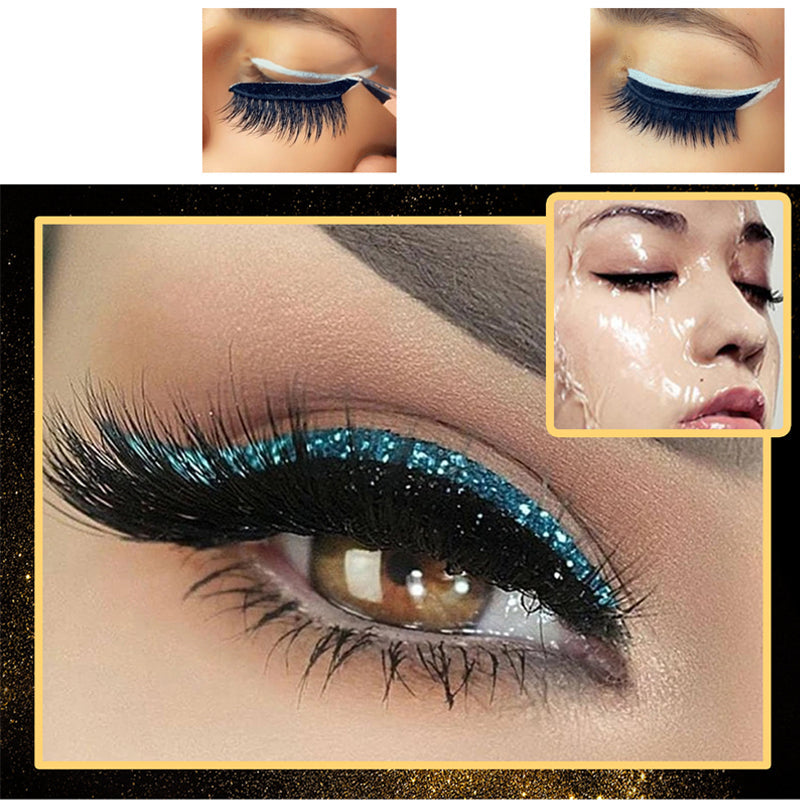 Glamz+™ Opakovaně použitelné řasy s očními linkami (4 páry) | Krásný vzhled během chvilky!