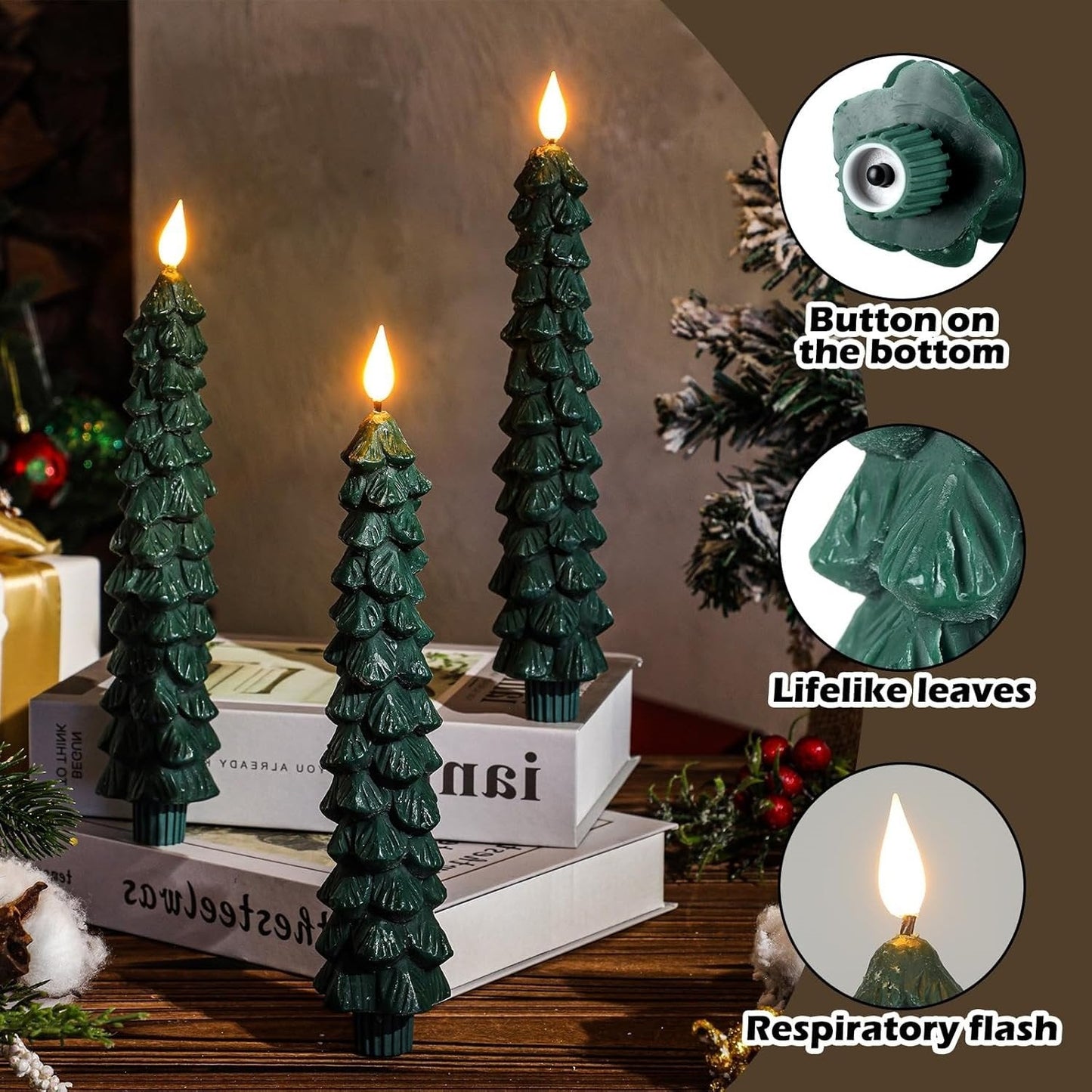 GlowTree™ Vánoční led svíčky