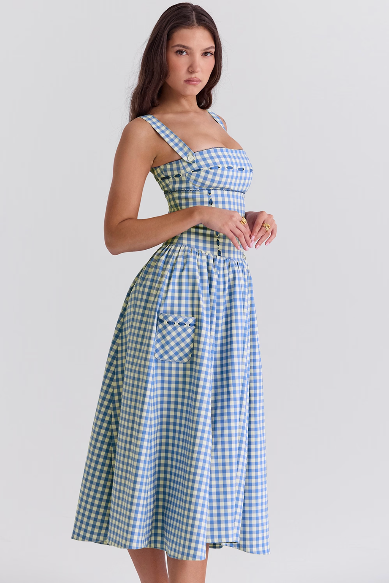 Haileys Sundress™ Modré midi šaty