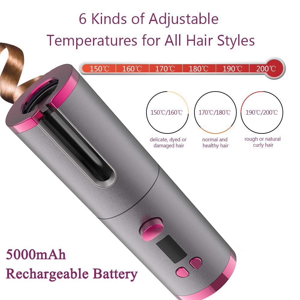HairGoals™ Automatická Bezdrátová Kulma na Vlasy