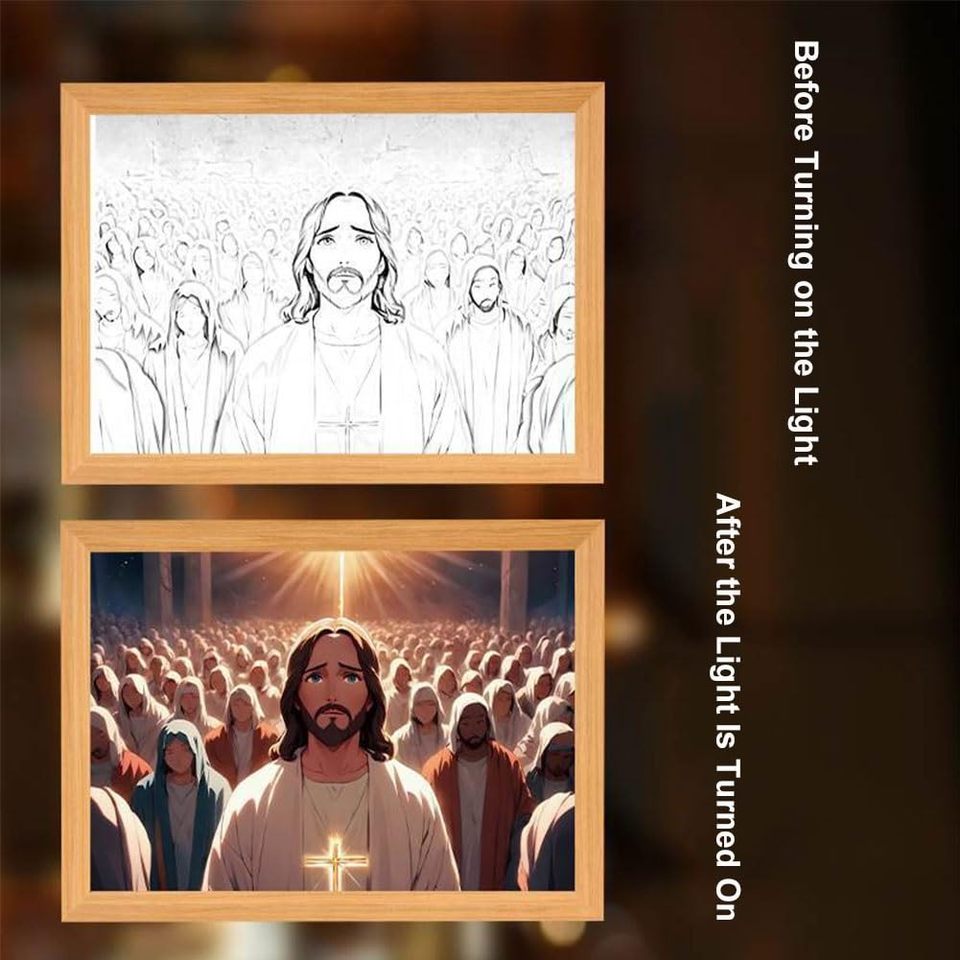 HolyLume™ 4D LED malované noční světlo Ježíš