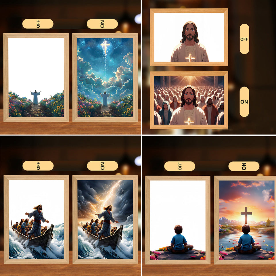 HolyLume™ 4D LED malované noční světlo Ježíš