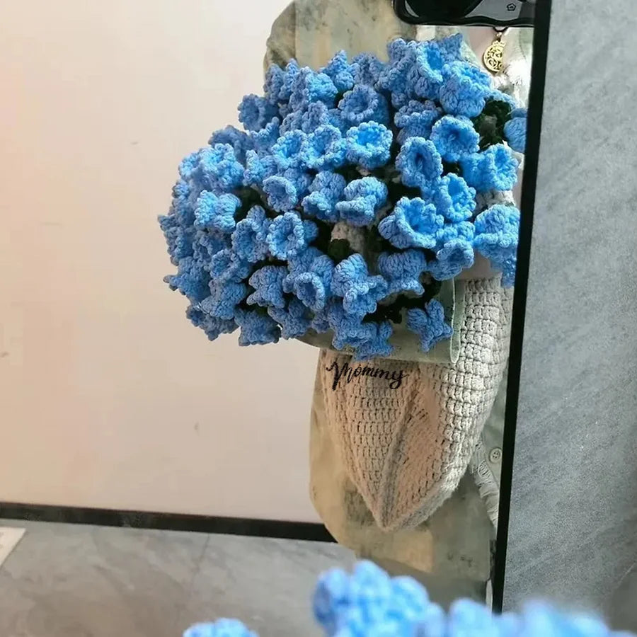 HugLoop™ DIY Pletená deka s květinami