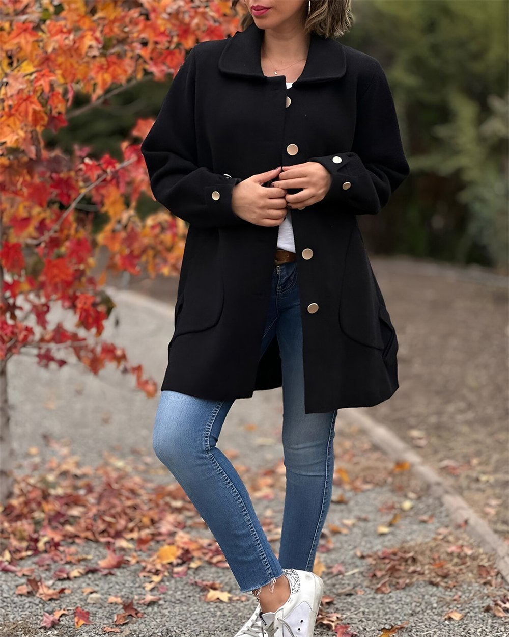 Ines Felice™ Elegantní bunda s elegantním bočním uzlem
