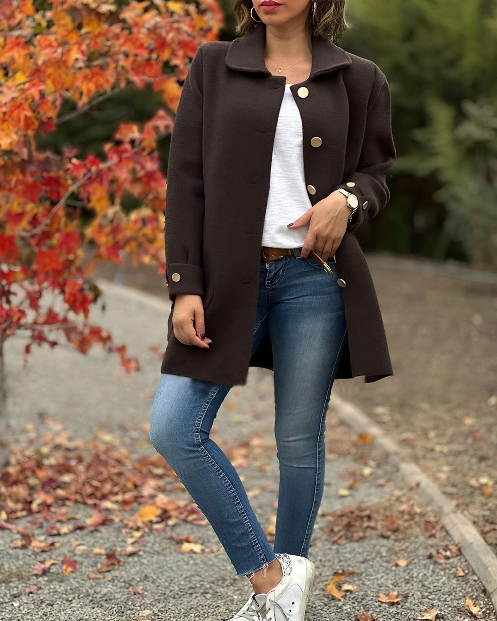 Ines Felice™ Elegantní bunda s elegantním bočním uzlem