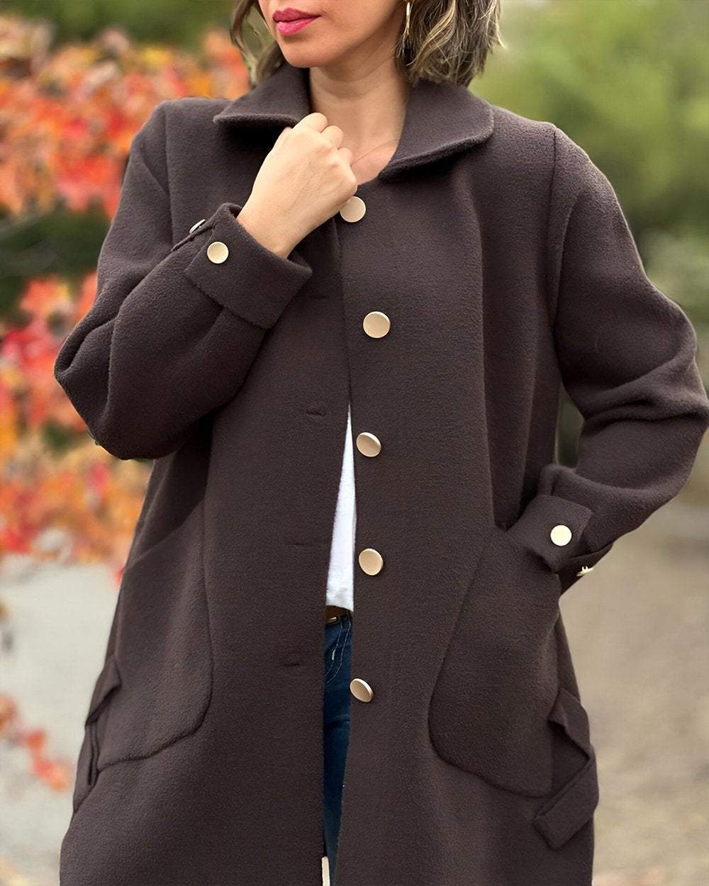 Ines Felice™ Elegantní bunda s elegantním bočním uzlem