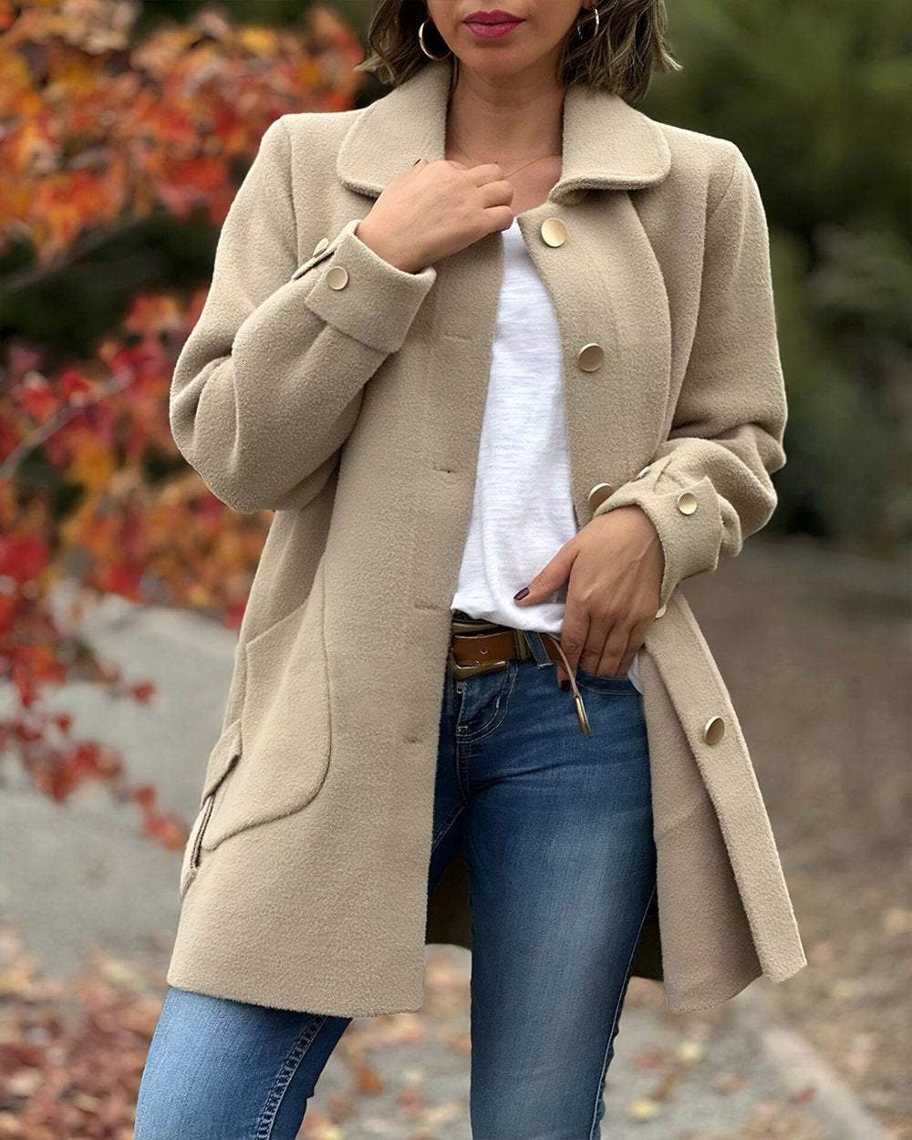 Ines Felice™ Elegantní bunda s elegantním bočním uzlem
