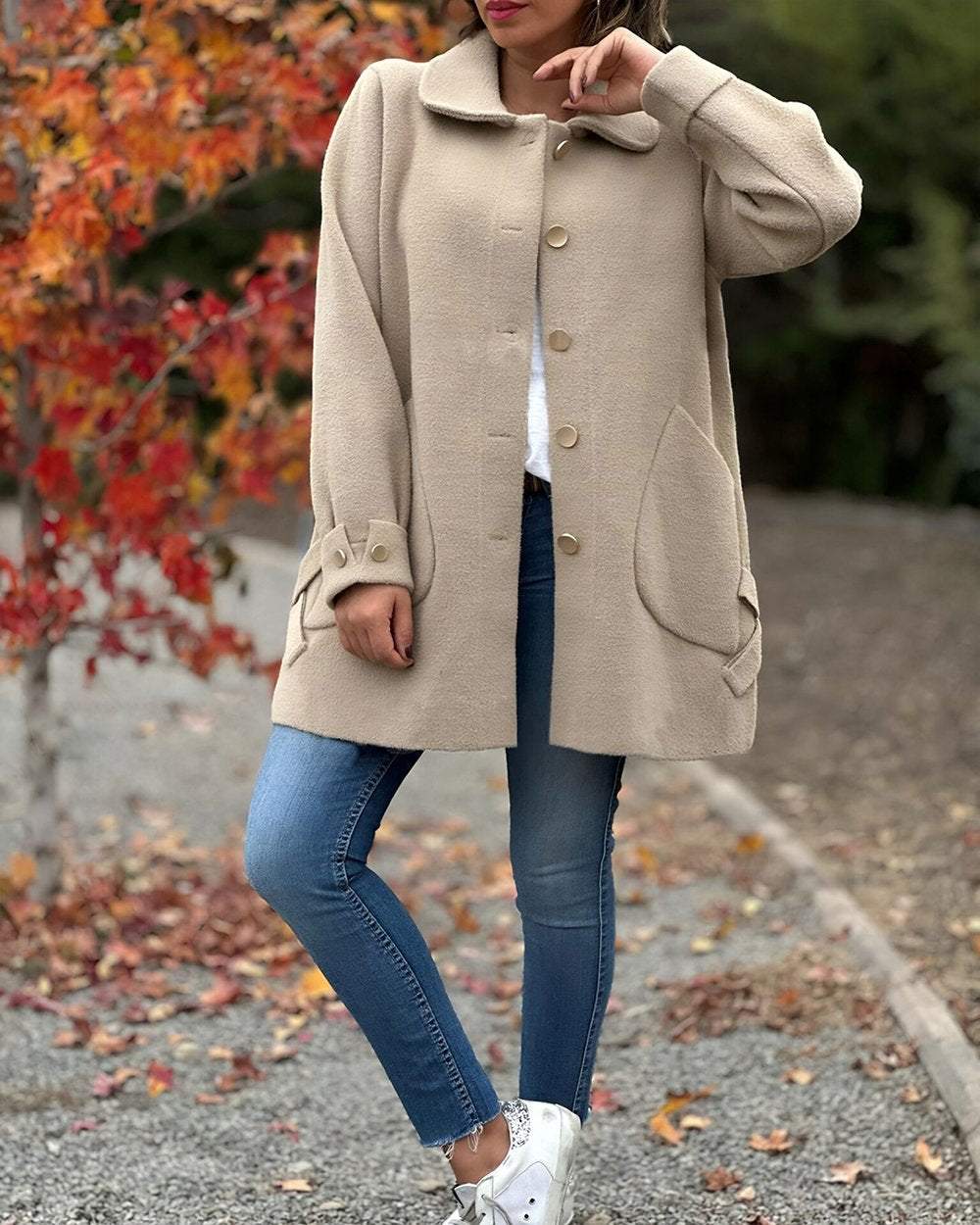Ines Felice™ Elegantní bunda s elegantním bočním uzlem