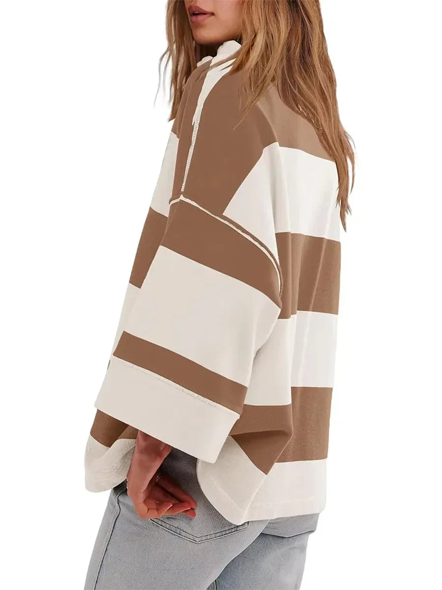 Keira™ Vintage oversize pruhovaná košile