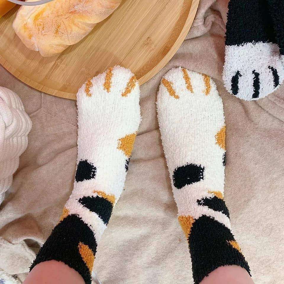 KittyCat™ Teplé ponožky s kočičími tlapkami