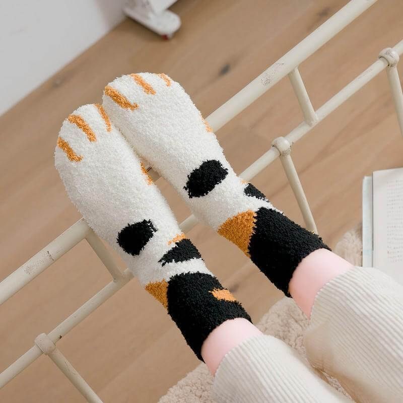 KittyCat™ Teplé ponožky s kočičími tlapkami