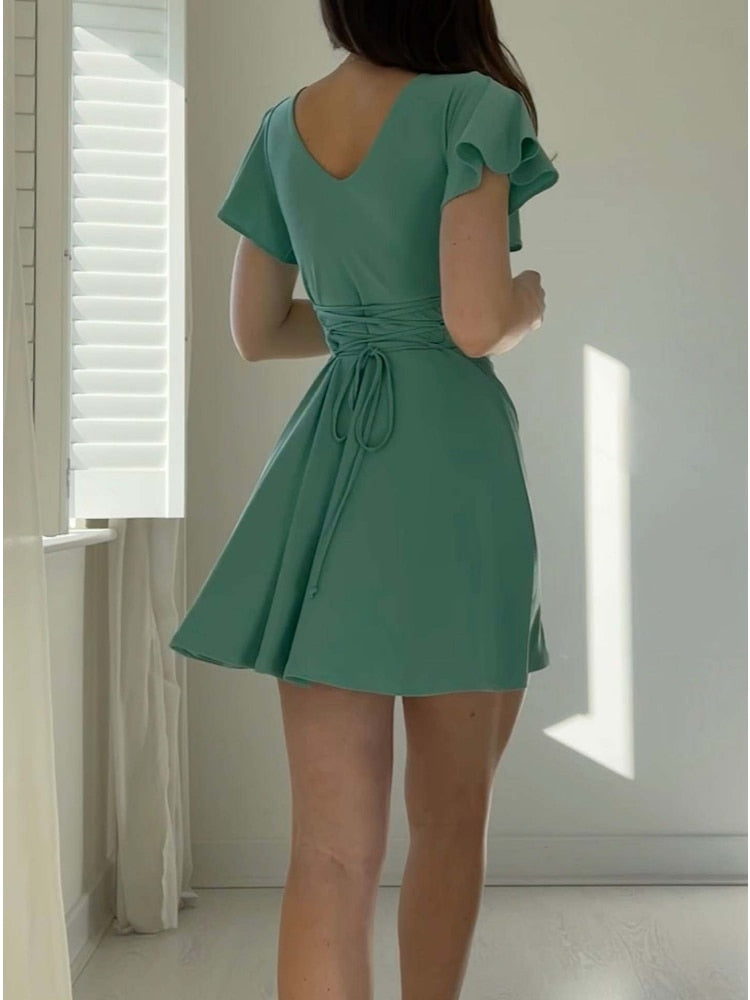 Laurel™️ Elegantní šaty s výstřihem do U