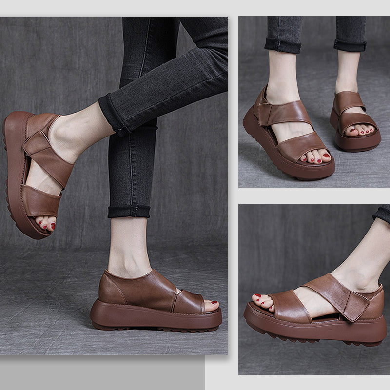 Lexi Segal™ Dámské retro sandály s tlustou podrážkou