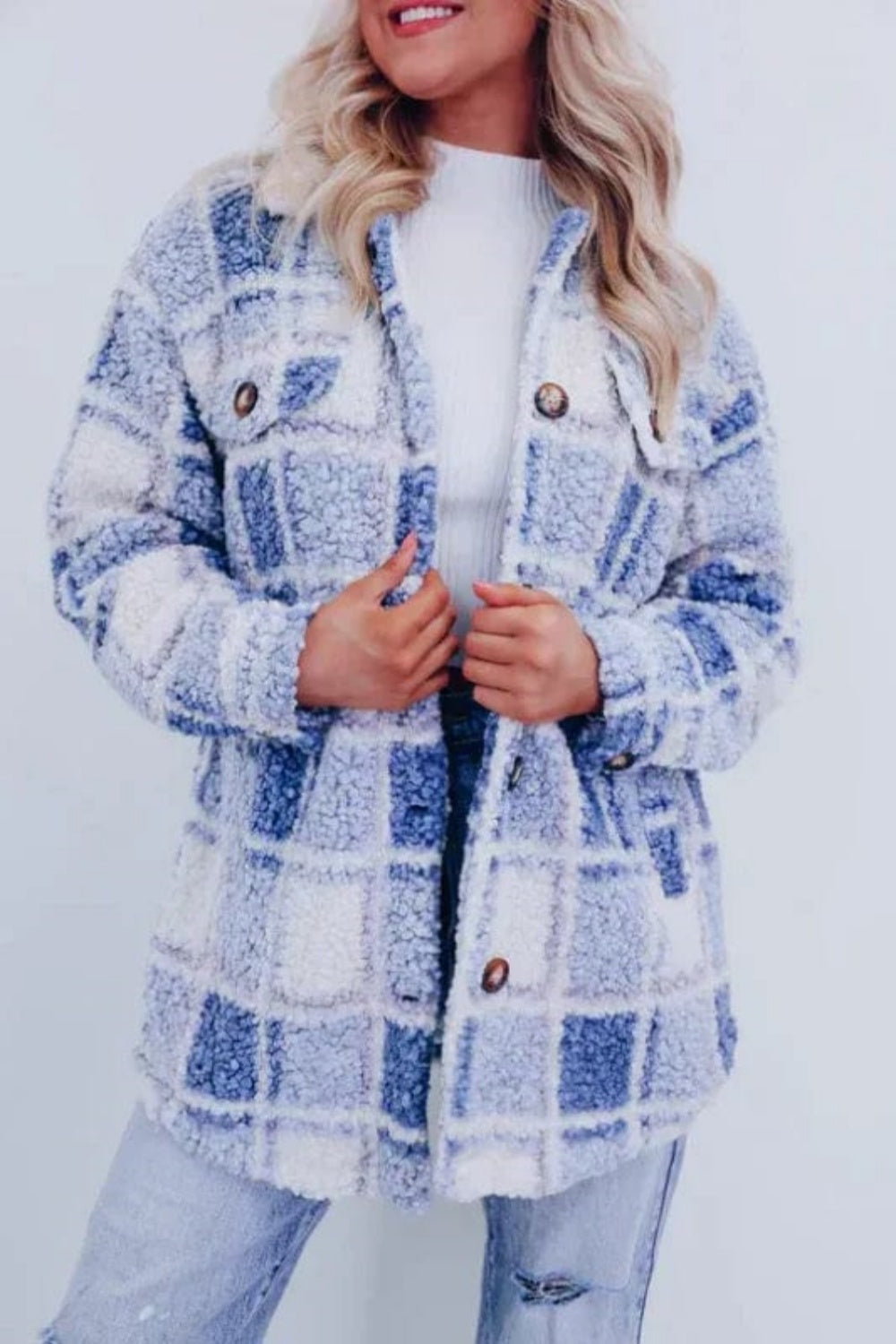 Liviana Inverso™ Teplá podzimní kostkovaná bunda