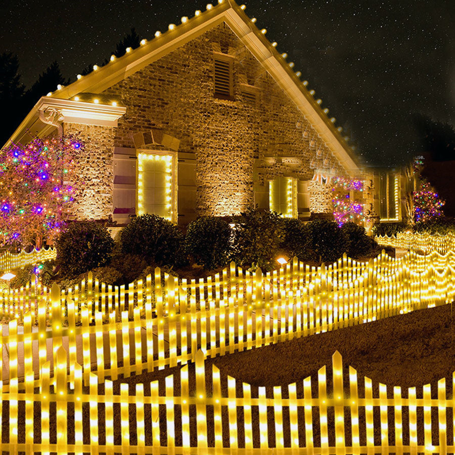 LumiGlow™ Solární LED osvětlení zahradního plotu ve tvaru vlny