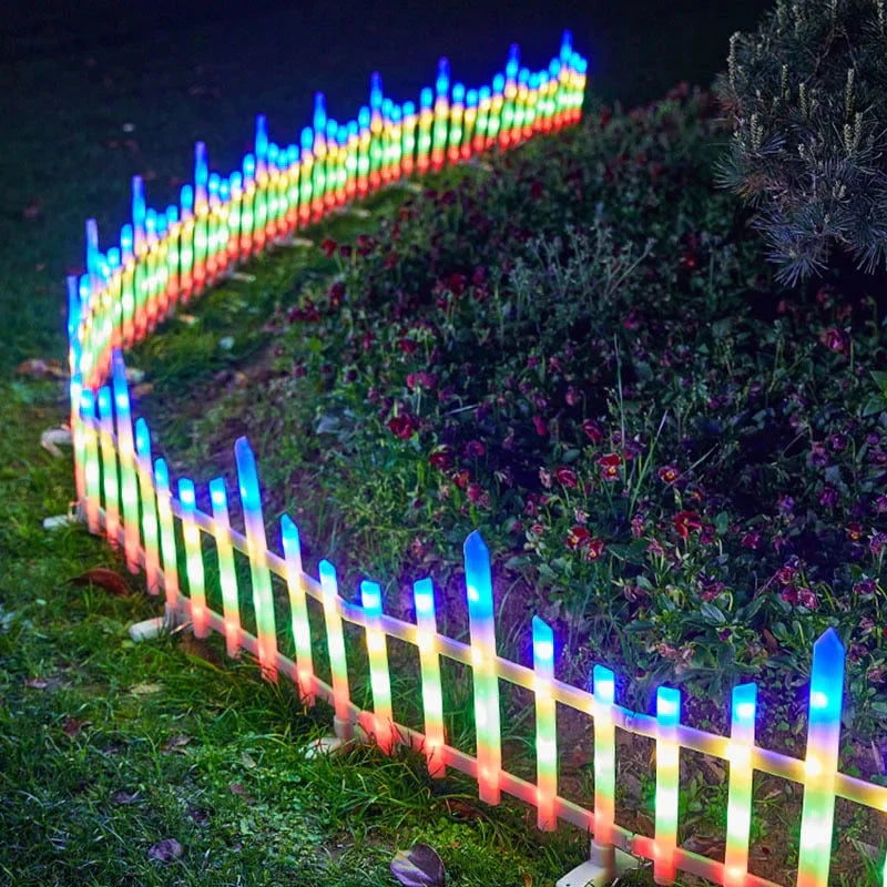 LumiGlow™ Solární LED osvětlení zahradního plotu ve tvaru vlny