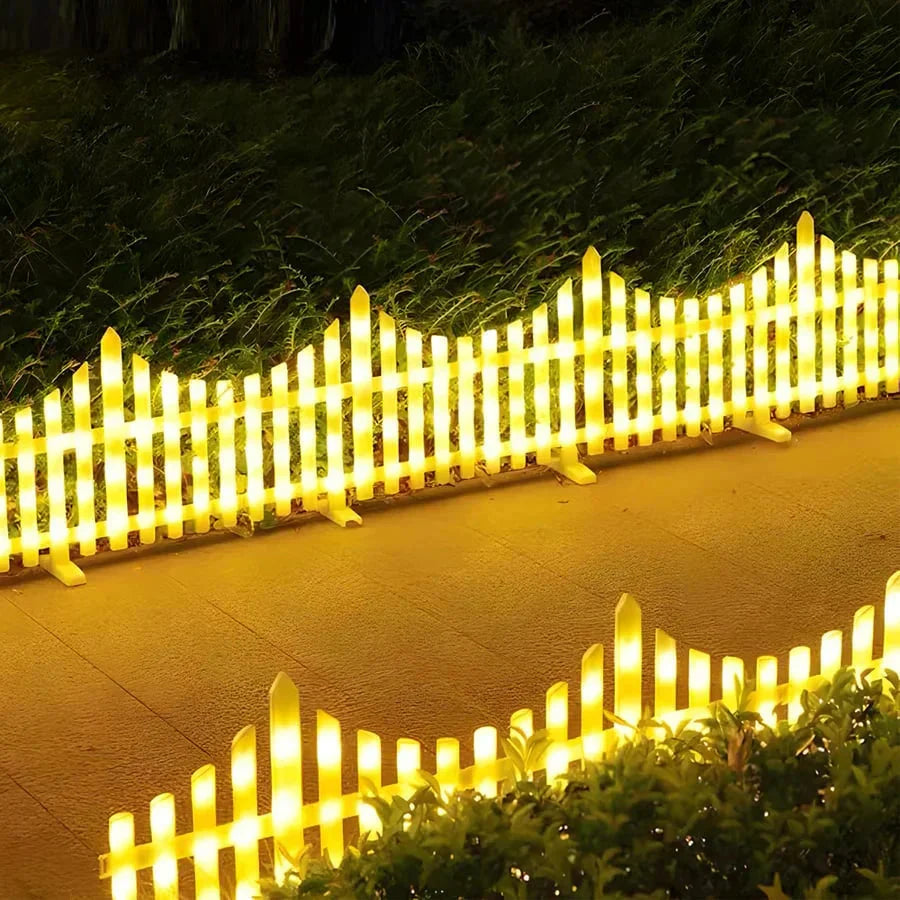 LumiGlow™ Solární LED osvětlení zahradního plotu ve tvaru vlny