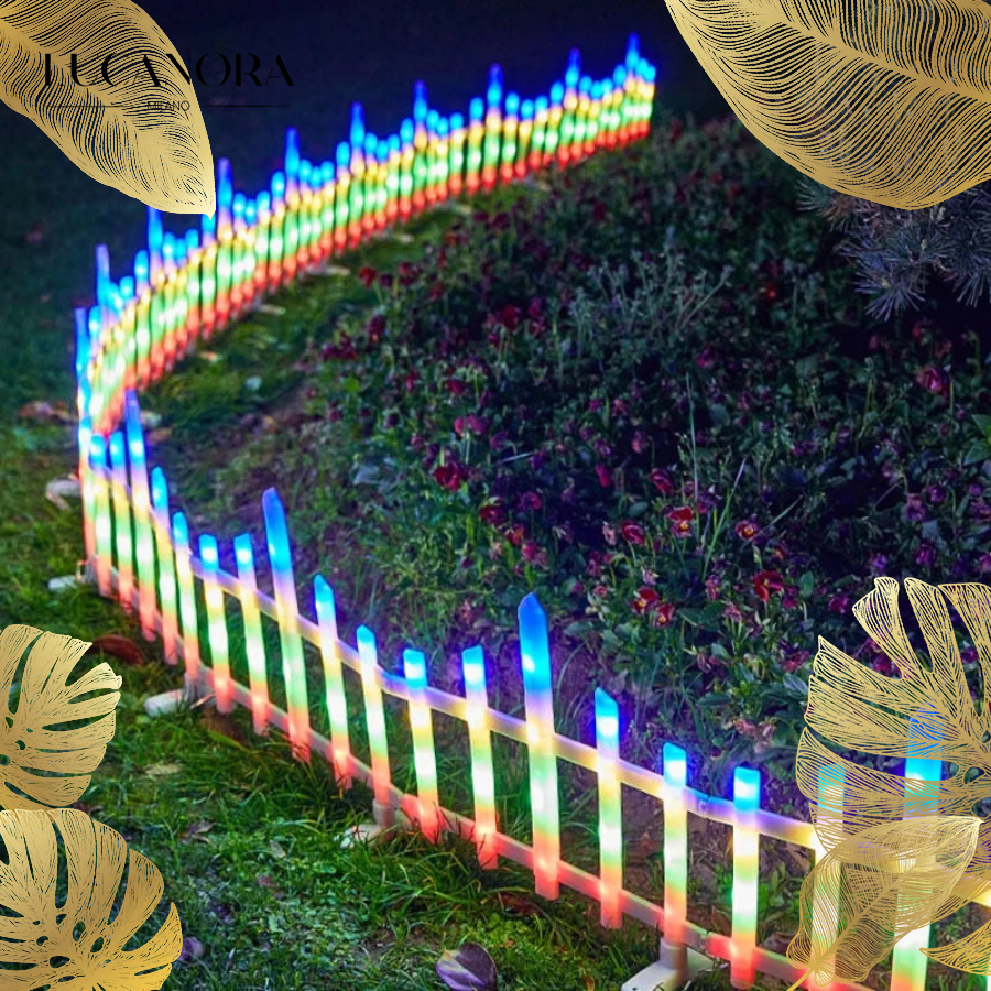 LumiGlow™ Solární LED osvětlení zahradního plotu ve tvaru vlny