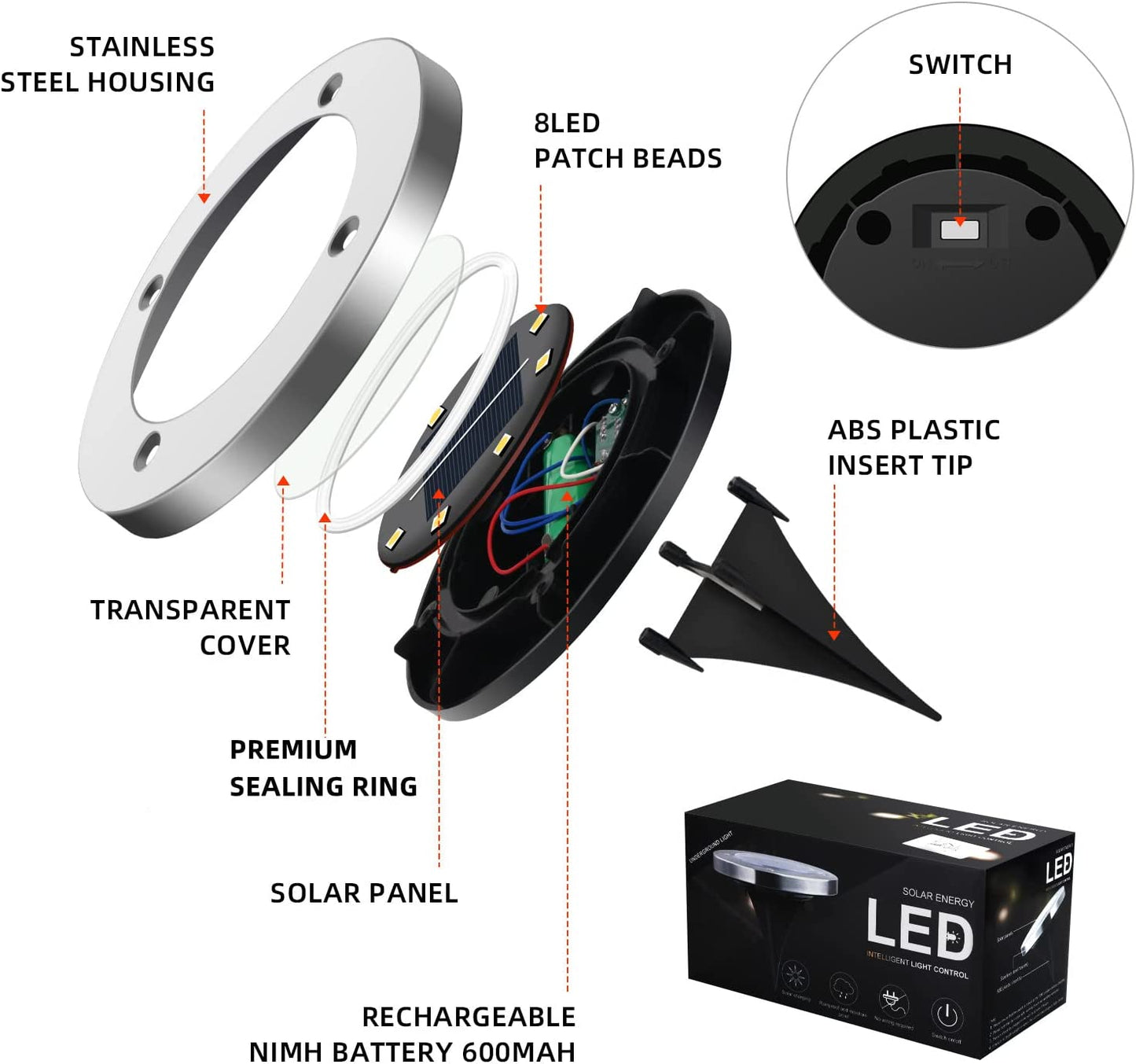 Lux Solar™ Zahradní bodové osvětlení