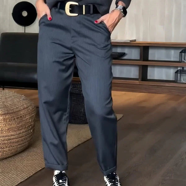 Magda Aloisi™ Dámské společenské kalhoty s vysokým pasem