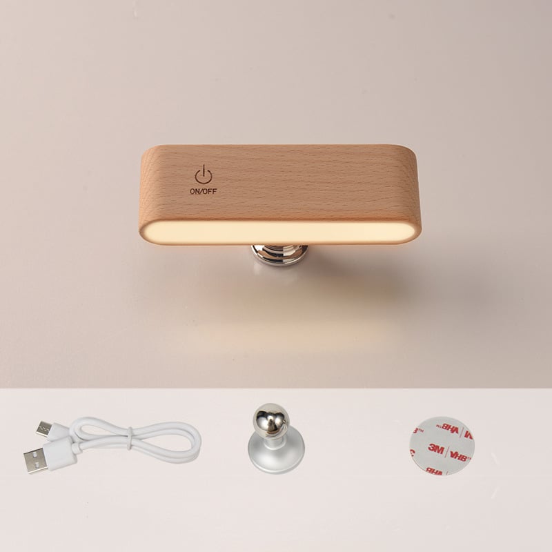 MagnaBeam™ Magnetická nabíjecí stolní lampa z masivního dřeva otočná o 360 stupňů
