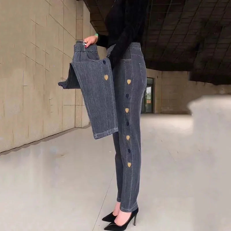 Mary Hearts™ Elastické džíny se srdíčky