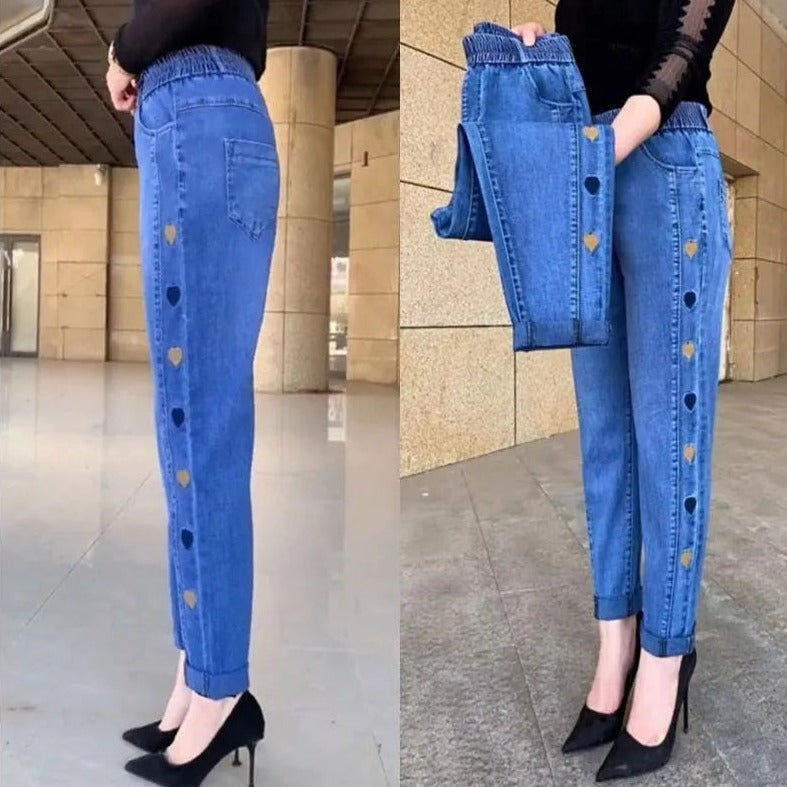 Mary Hearts™ Elastické džíny se srdíčky
