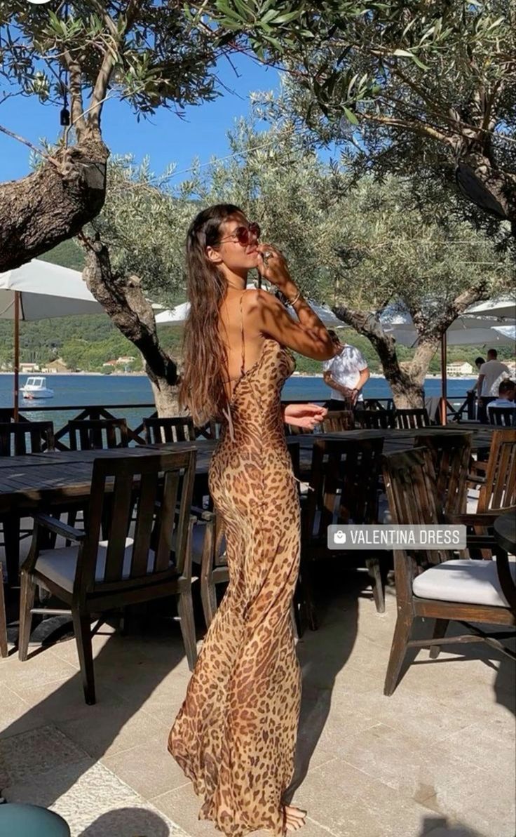 Mob Esth™️ Leopardí maxi lesk skrz šaty