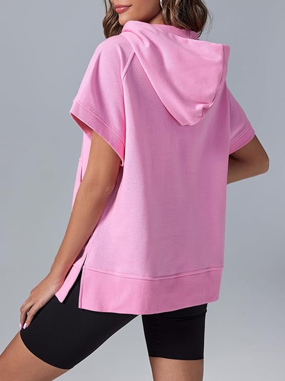 Molly™ Oversized ležérní tričko s polovičním zipem