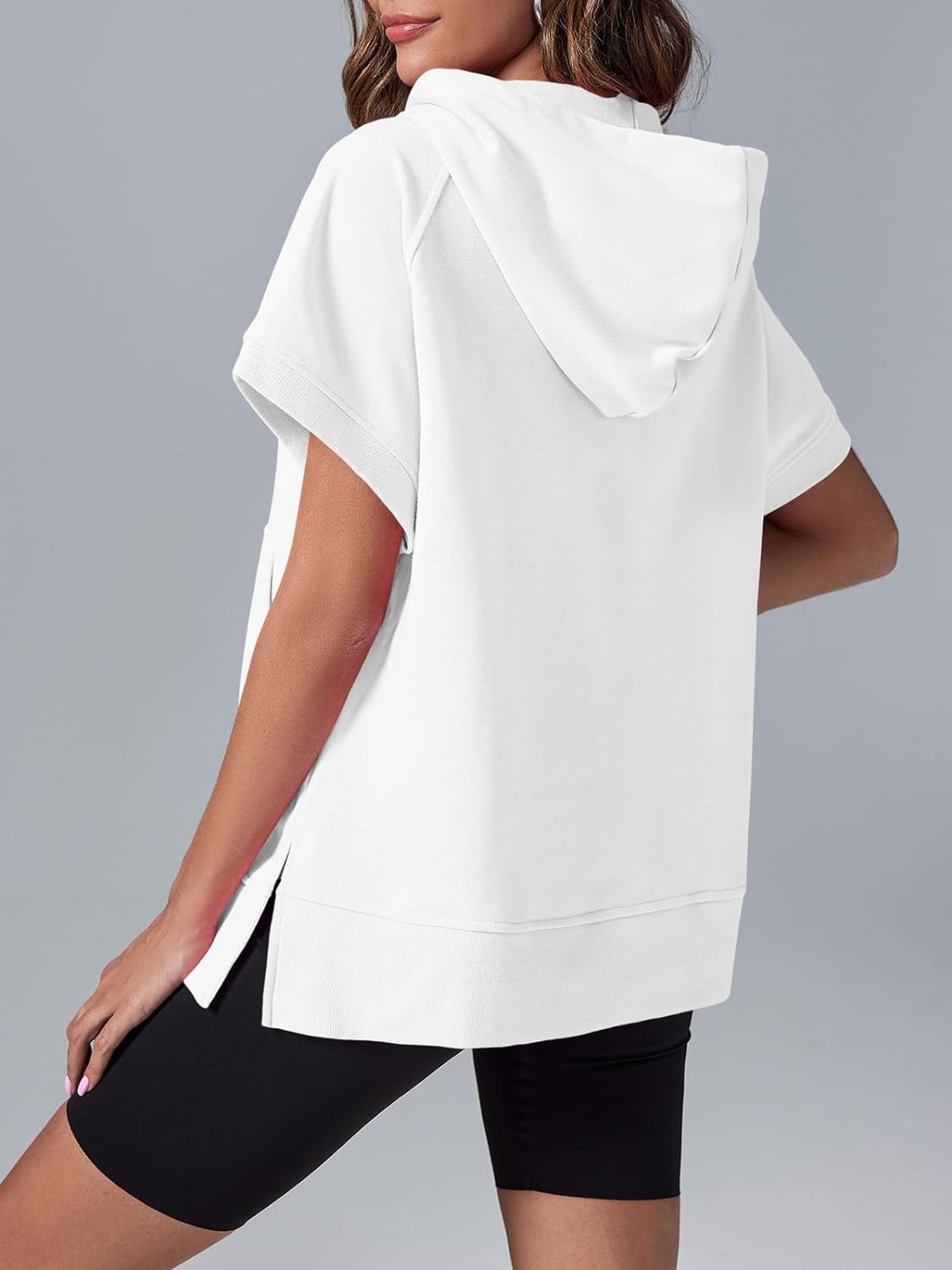Molly™ Oversized ležérní tričko s polovičním zipem