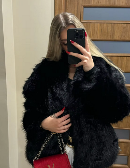 Morgana™ Stylový kabát z umělé kožešiny