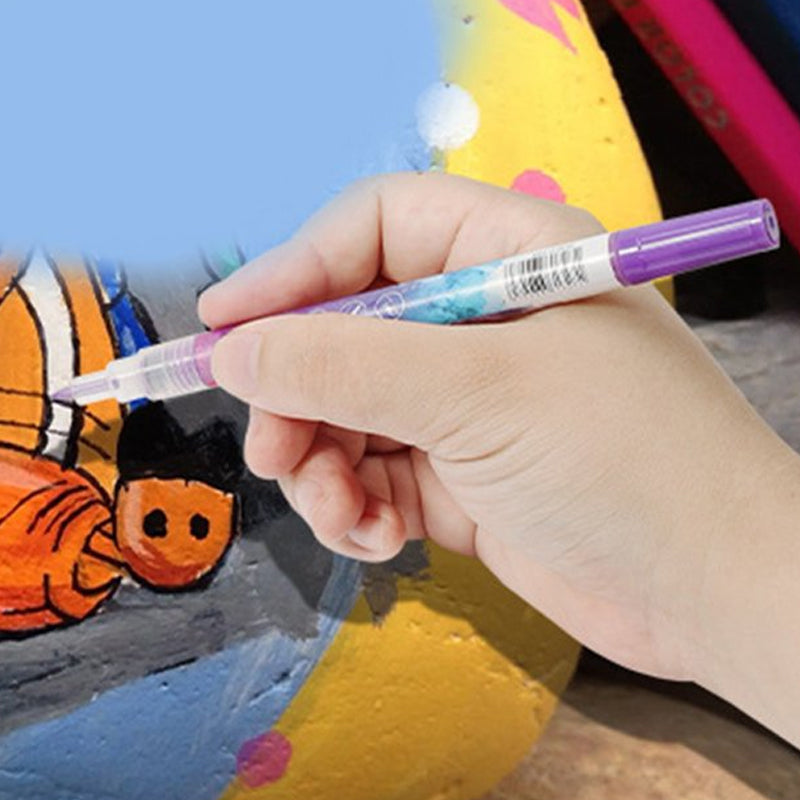 Nail Art™ 12barevné ultra tenké zakřivené pero na nehty