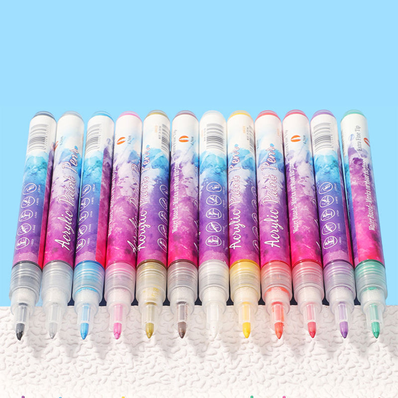 Nail Art™ 12barevné ultra tenké zakřivené pero na nehty