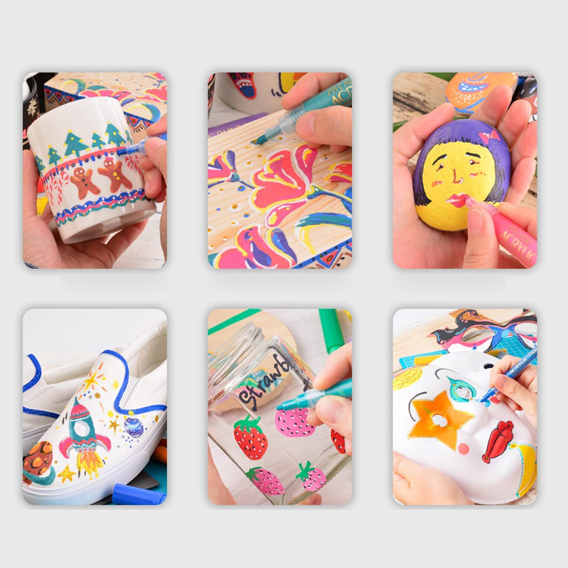 Nail Art™ 12barevné ultra tenké zakřivené pero na nehty