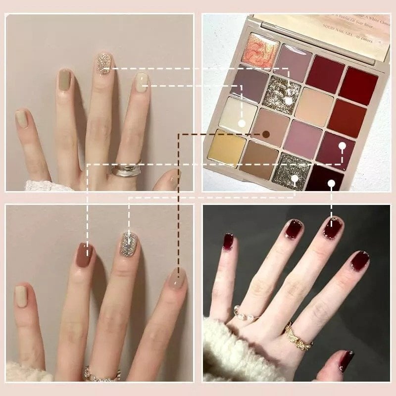 Nail Canvas™️ Paleta s dlouhotrvajícími laky na nehty