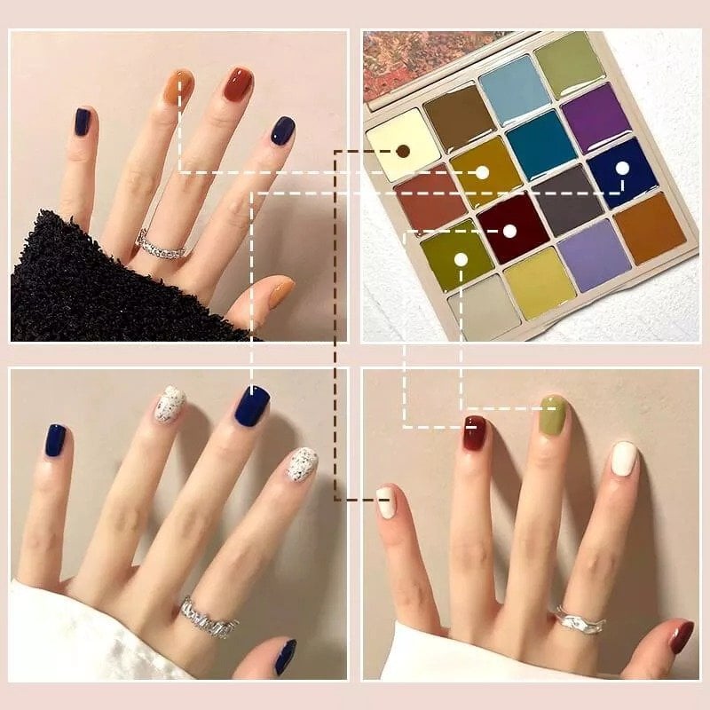 Nail Canvas™️ Paleta s dlouhotrvajícími laky na nehty