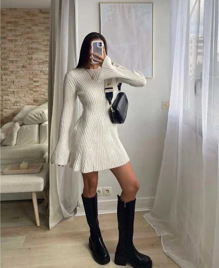 Nilde™️ Ležérní pletené zimní šaty-jumper